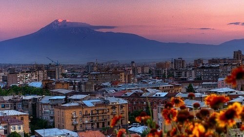 A view of Mt. Ararat from Yerevan