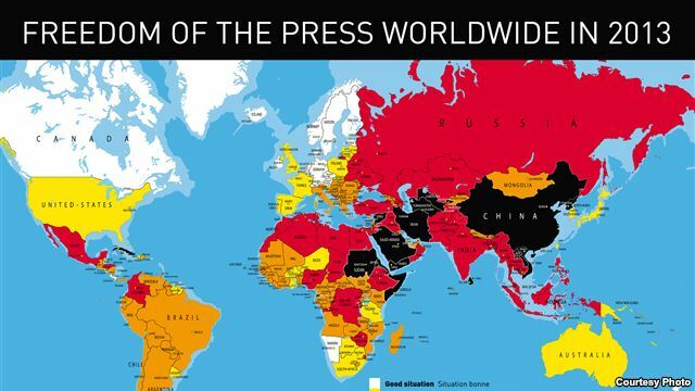 2013 Reporters Without Borders World Press Freedom Index