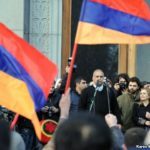 Armenia -- Opposition presidential candidate Raffi Hovhannisian rallies supporters in a massive post-election rally, Yerevan, 20Feb2013