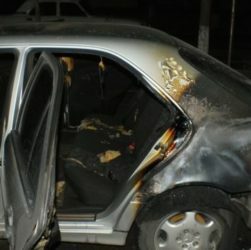 Armenia -- A car belonging to a member of PreParliament burnt down in an arson attack, Yerevan, 27Nov2014
