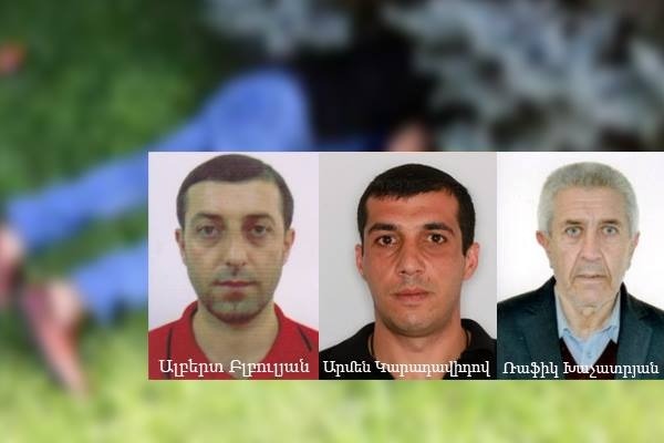 Suspects of Vernissage Shooting Albert Blbulyan, Armen Karadavidov, Rafik Khachatryan