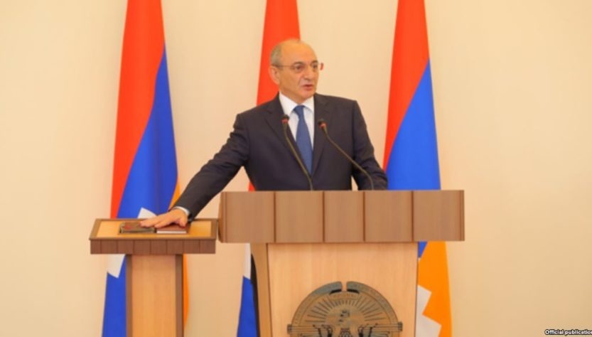 Nagorno Karabakh - President Bako Sahakian is sworn in for another term, 7Sep2017.