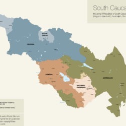 Map of South Caucasus