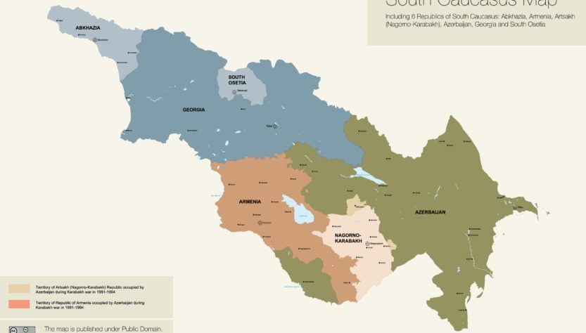 Map of South Caucasus