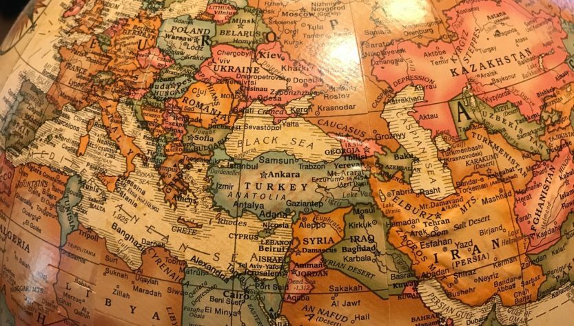 Globe World Europe Middle East Asia