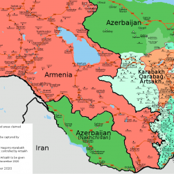 2020 Artsakh ceasefire map